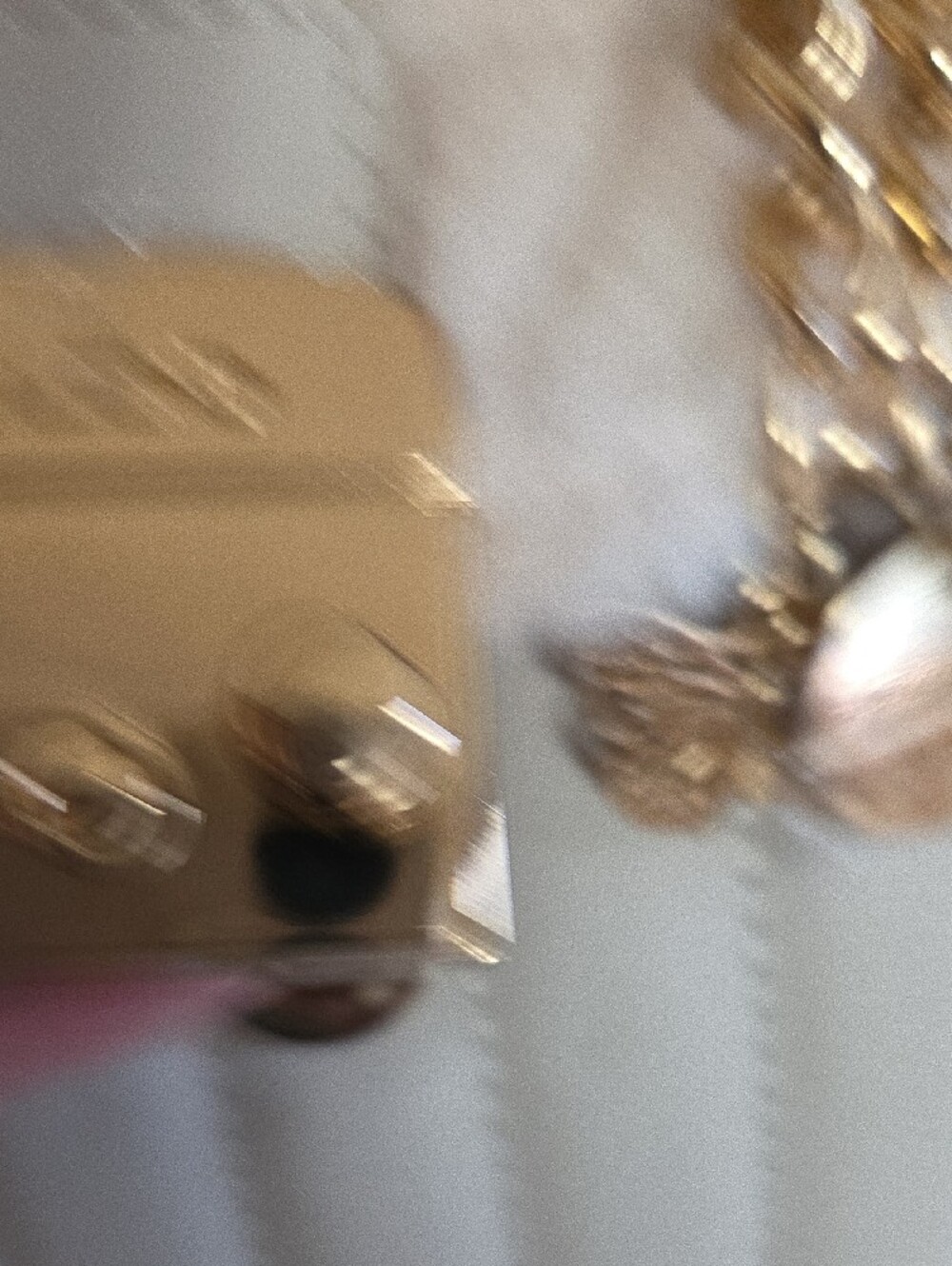 NWT ALDO Cream Quilted Faux Fur Top Satchel with Gold Chain Charms - Picture 4 of 14